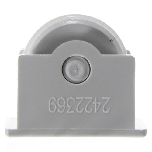 This is a genuine Electrolux 242236801 ROLLER ASSEMBLY,CRISPER PAN