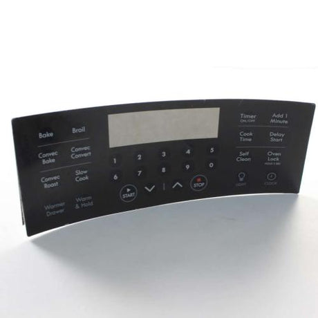 This is a genuine Electrolux 316655001 OVERLAY,CLOCK,BLACK