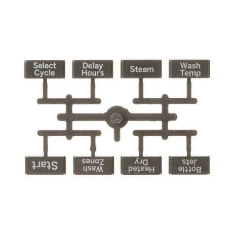 GE WD09X21694 BUTTON AND GRAPHIC ASM