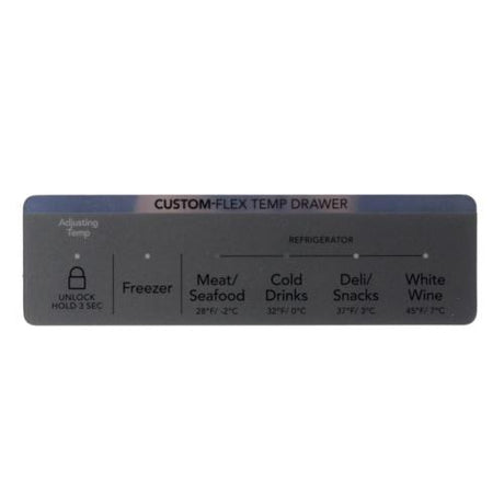 This is a genuine Electrolux 5304527898 OVERLAY,USER INTERFACE,MIDDLE