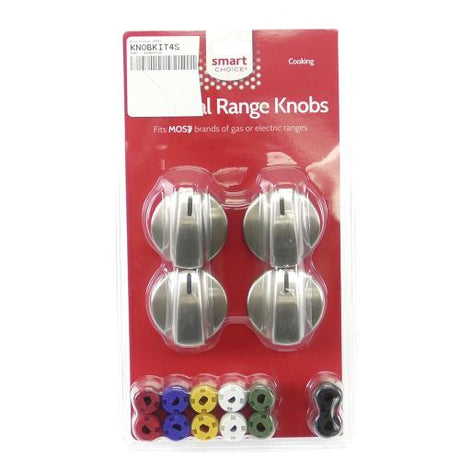 This is a genuine Electrolux KNOBKIT4S UNIV. KNOB SET (4) - SILV.