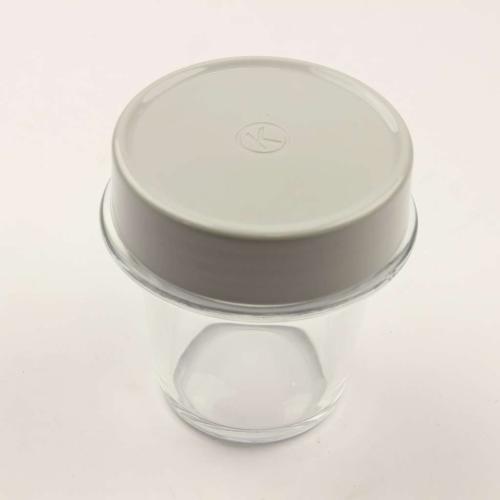 Delonghi KW714808 MILL JAR (GLASS) & LID - GREY