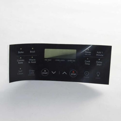 This is a genuine Electrolux 316633007 OVERLAY,CLOCK,BLACK