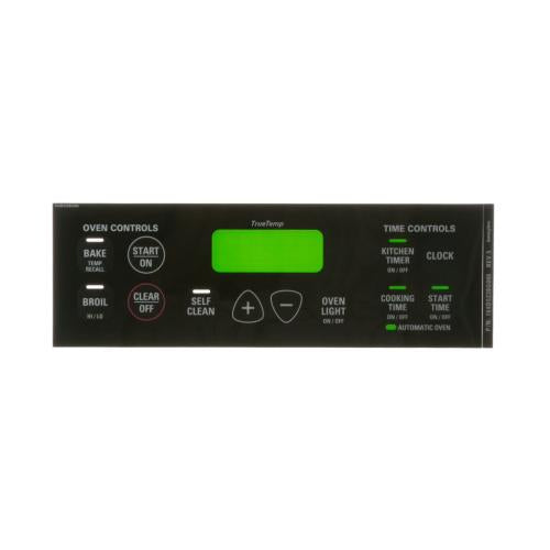 This is a genuine GE WB27T10513 FACEPLATE GRAPHICS ASM