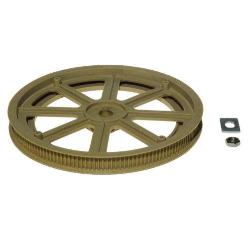 This is a genuine Delonghi KW712864 LARGE PULLEY ASSEMBLY 10MM INC
