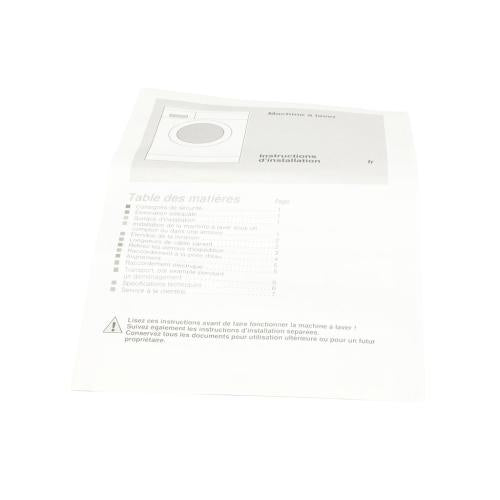 This is a genuine Bosch 00382305 INSTALLATION INSTRUC
