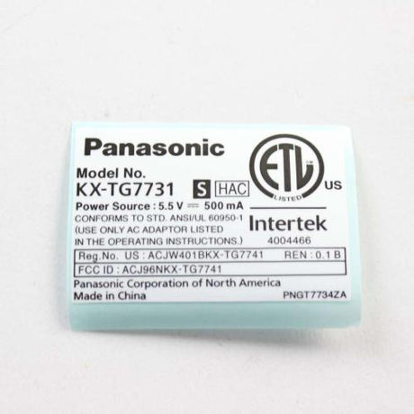 Panasonic PNGT7734Z NAME PLATE,AL
