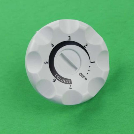 This is a genuine Electrolux 216707200 KNOB,TEMP CONTROL