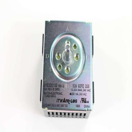 This is a genuine Electrolux 316305100 SWITCH,INFINITE,TURBO FLEX