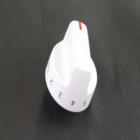This is a genuine Electrolux 5304507387 KNOB,TOP VALVE,WHITE
