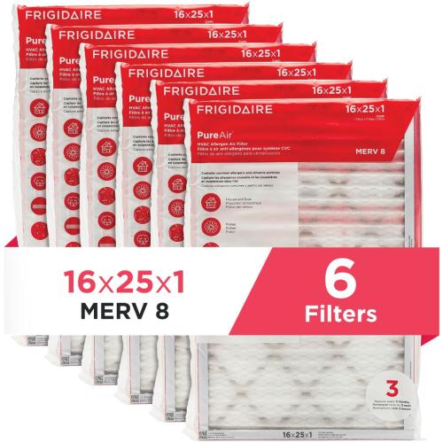 Electrolux HVAC162586 PA HVAC 16X25X1 MERV 8-6PK