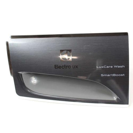 This is a genuine Electrolux 5304505463 HANDLE ASSEMBLY,DRAWER,W/OVERL