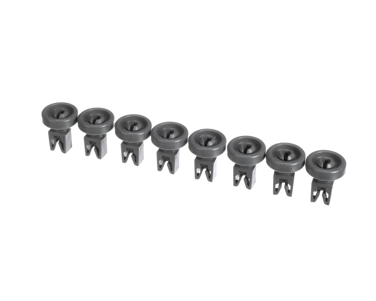This is a genuine Electrolux 5028696700 WHEEL KIT,LOWER BASKET,DARK GR